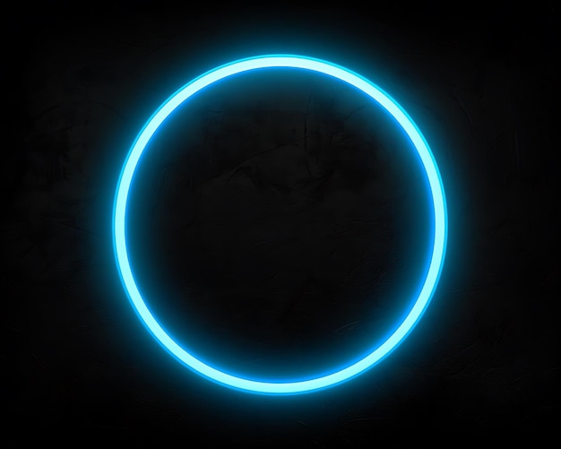 a circle with a blue light that says  glow in the dark