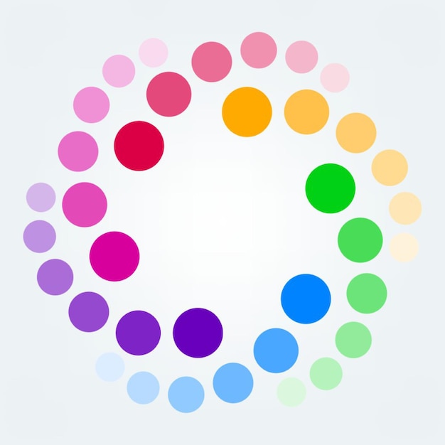 a circle with a colorful circle in the middle