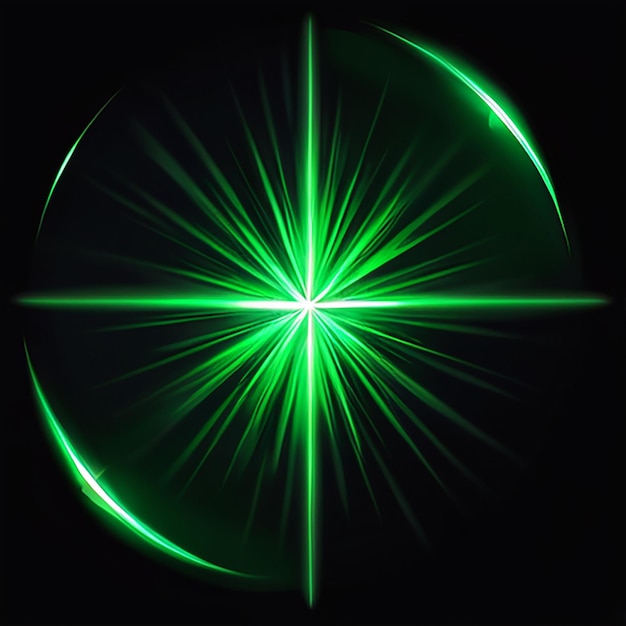 a circle with a green light that is lit up