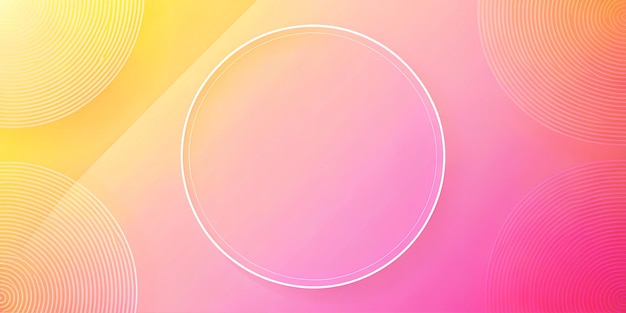 a circle with a pink background and a white circle on the bottom