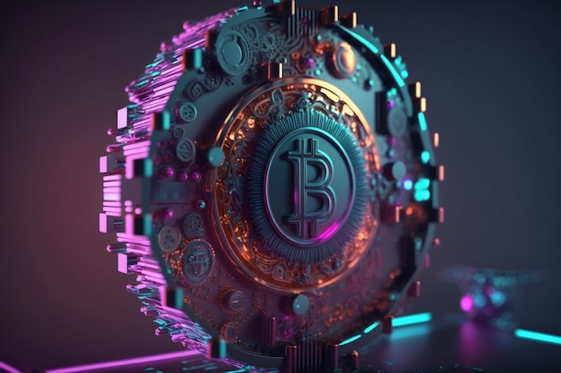 A circle with a sign that says b on it Bitcoin