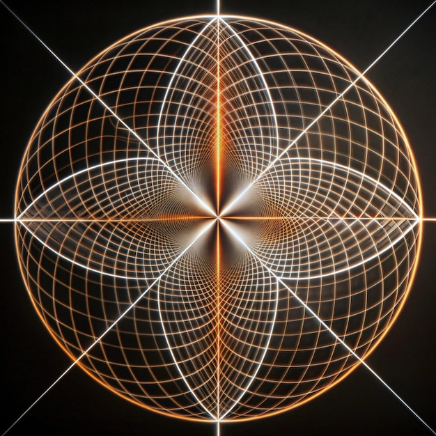 Photo a circle with a spiral design on it that says quot the center is orange quot