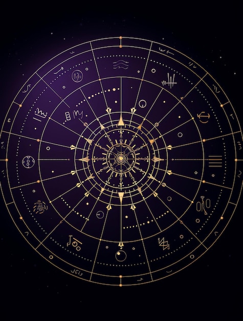 a circle with the symbols of astrological and the word astrological