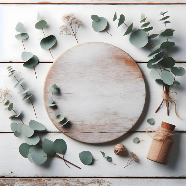 a circle with a wooden frame that says quot spring quot on it