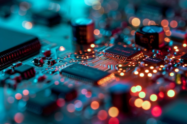 Circuit board background technology background AI generated