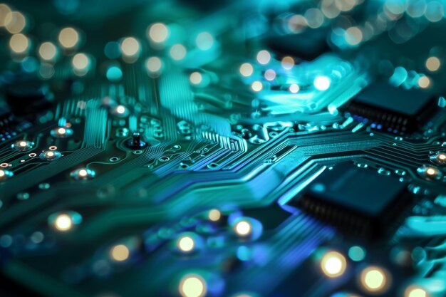 Circuit board background technology background AI generated