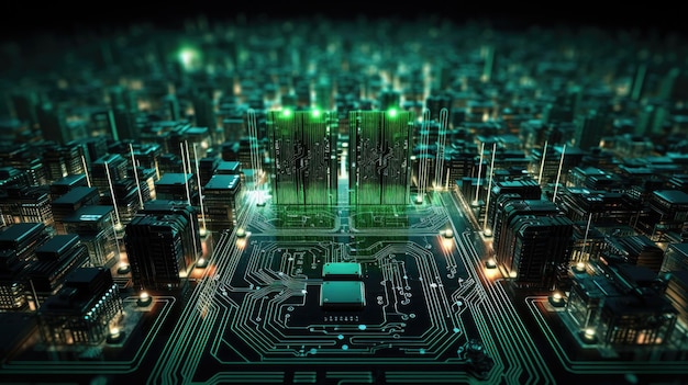 Circuit board processor background future technology concept background material