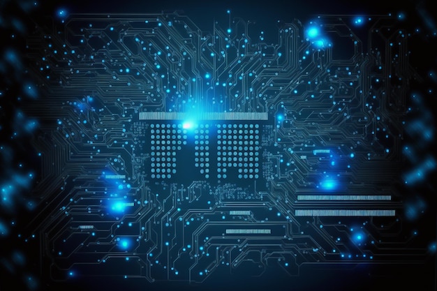 a circuit board with the number of electronic components.