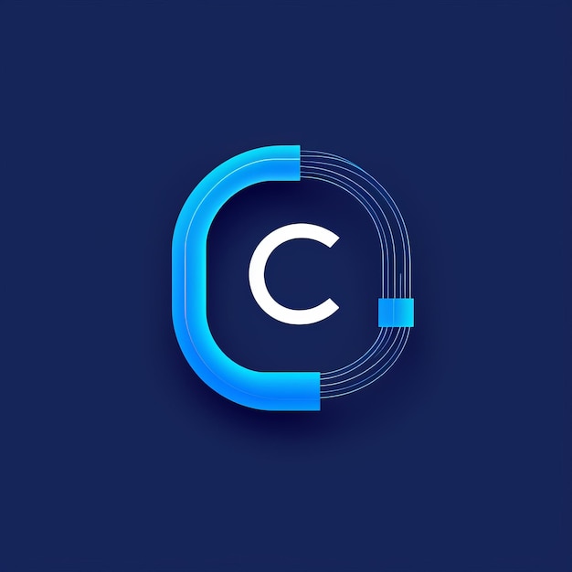 Circuit C A Minimalist 2D Vector Logo for a Tech Startup Blending Tubes and Telephone Icon