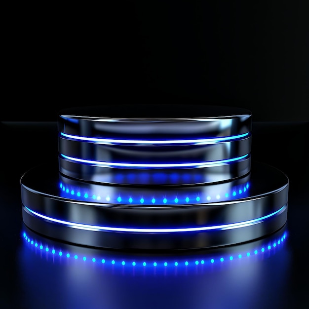 Circular 4 Tier Podiums With a Futuristic Appearance Podiums Elegant Background Decor