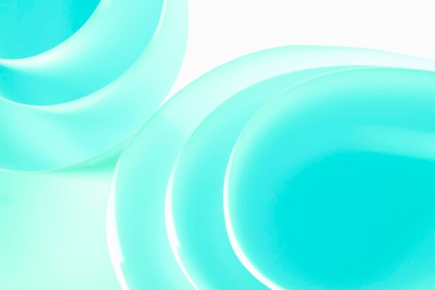 Circular abstract shapes of aquamarine tones