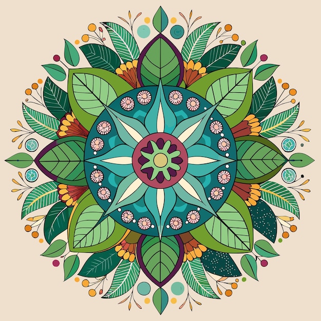 a circular design with a flower design in the middle