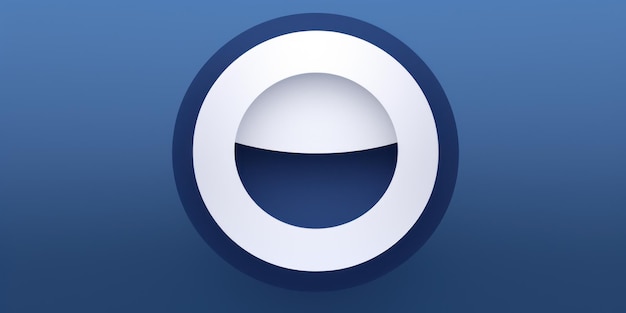 Photo a circular icon with nothing inside minimalist style indigo and white ar 21 v 52 job id d3b49e78d0884373a1668dc9283f2a8e