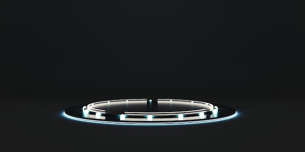 Circular neon light podium laser light and circular neon light Circular Modern technology