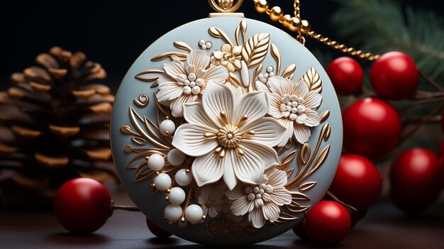 Circular Ornament Embroidery Creations with Buttons