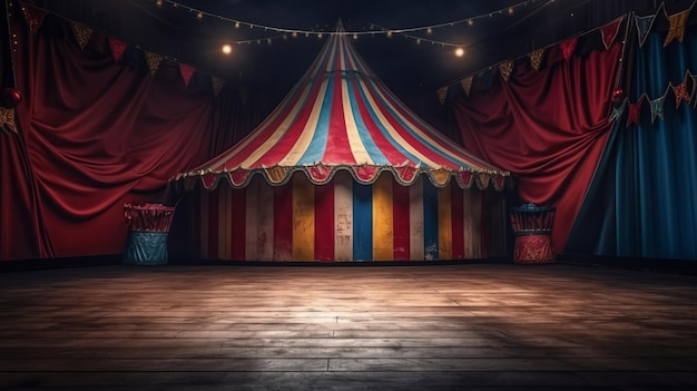 Circus background Illustration AI GenerativexA