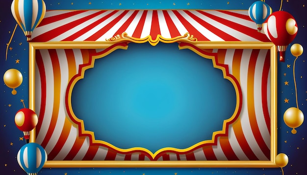 Circus frame background circus tant background with copy space Generative AI