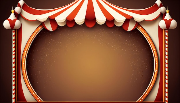 Circus frame background circus tent background with copy space Generative AI