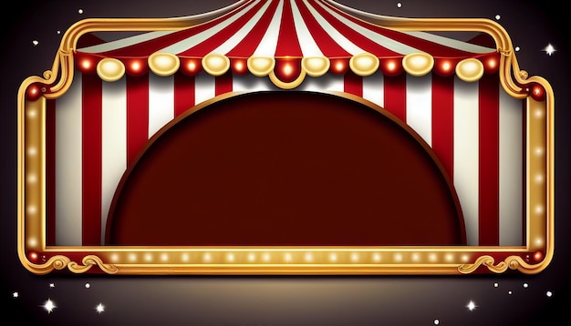 Circus frame background circus tent background with copy space Generative AI