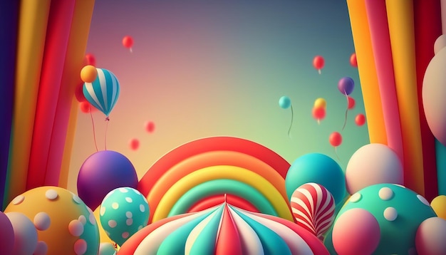 Circus frame background circus tent background with copy space Generative AI