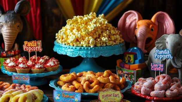 Photo circus themed party food