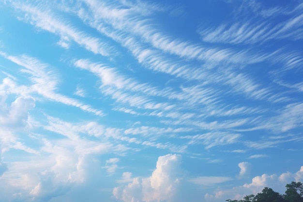 Cirrus Clouds Weaving Across the Blue beautiful weather colorful sky texture wallpaper