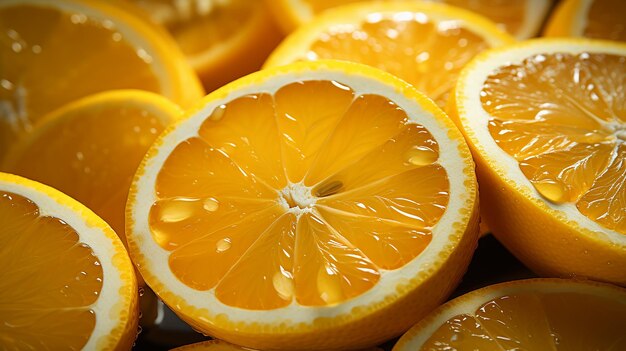 Citrus Bliss CloseUp Pattern of Fresh Orange Slices Background