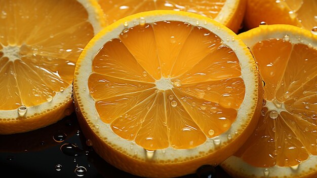 Citrus Bliss CloseUp Pattern of Fresh Orange Slices Background