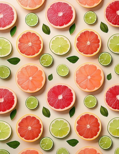 Photo citrus fruit pattern