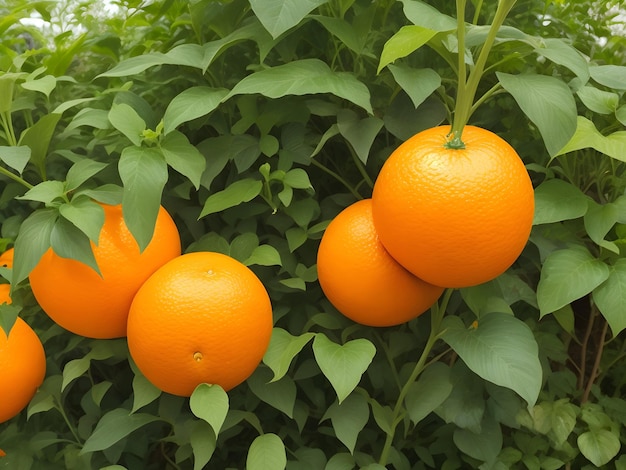 Citrus fruits overhead