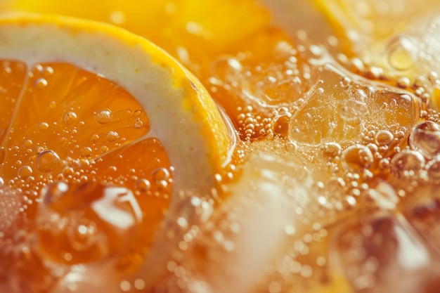 Citrus garnish detail a closeup image highlighting the details of a Long Island Iced Tea