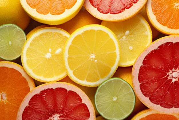 Photo citrus and grapefruit background fruit image