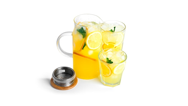 Citrus lemonade isolated on a white background