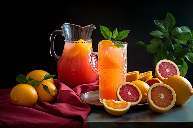 Citrus sunrise infusion homemade fruit juice