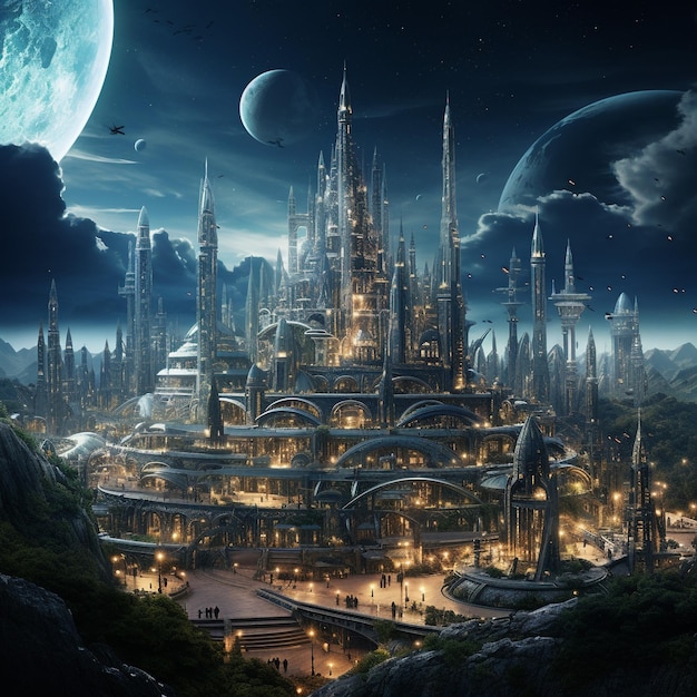 city of aliens hd wallpaper