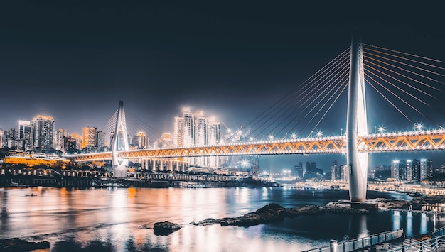 City architecture view, night view and skyline