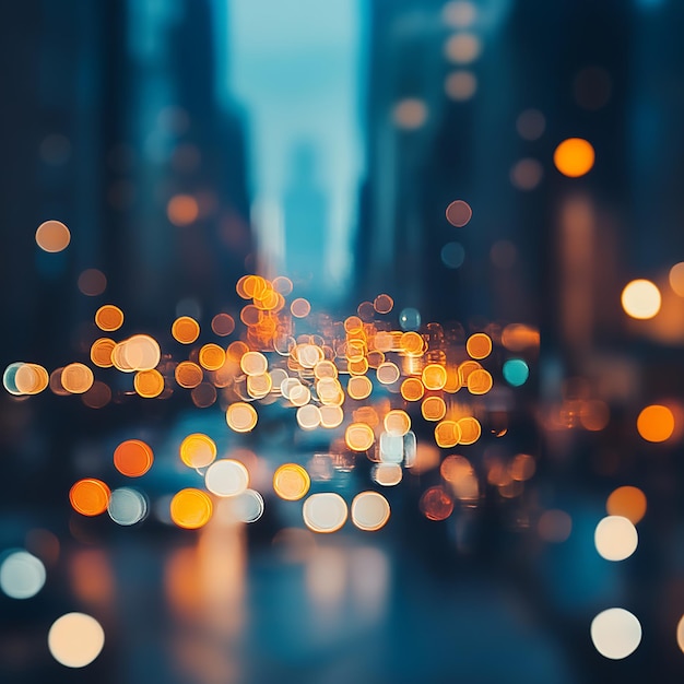 City Bokeh Lights A Nighttime Urban Dream