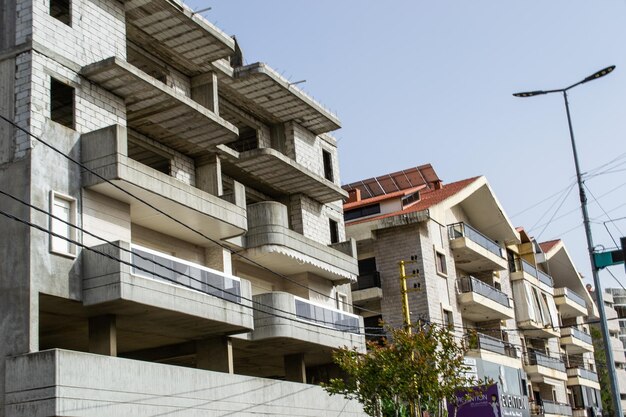 City buildings dwellings in lebanon village abandoned