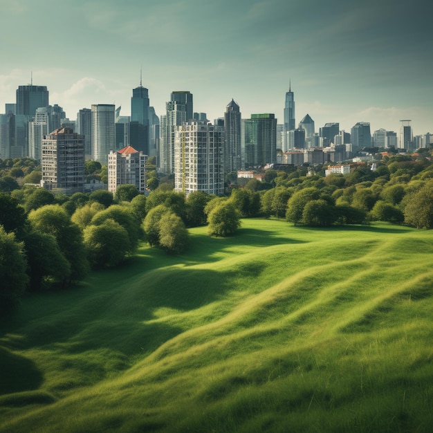 Photo city buildings on green grass field during daytime tzzpc