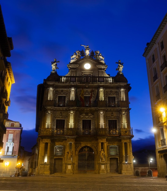 City Council or Town Hall building in Pamplona city Navarre region of Spain