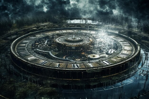 The city of the dead is a giant circular structure.