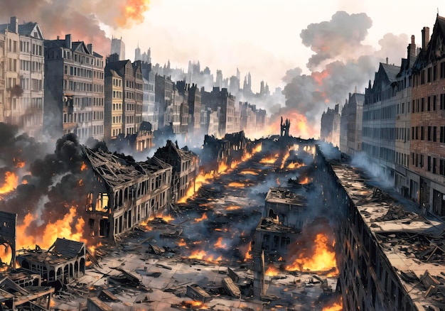 City destroyed by fire