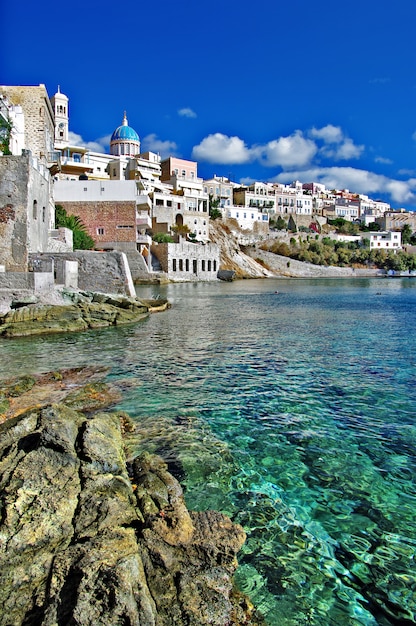 The city Ermoupoli - beautiful capital of Cyclades