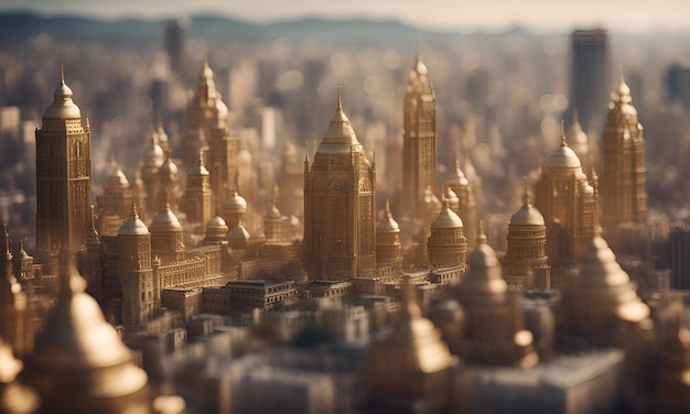 A city of golden towers on the back of a giant wandering creature