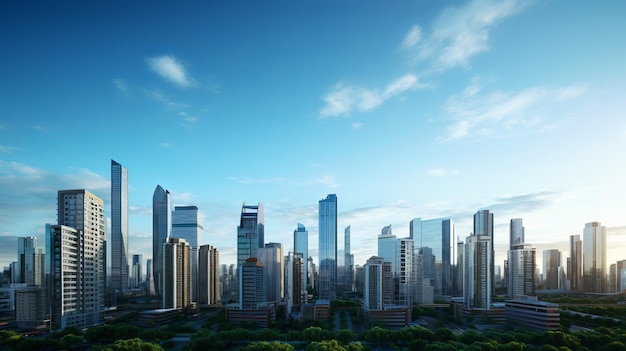 City High Rises in a Modern Skyline