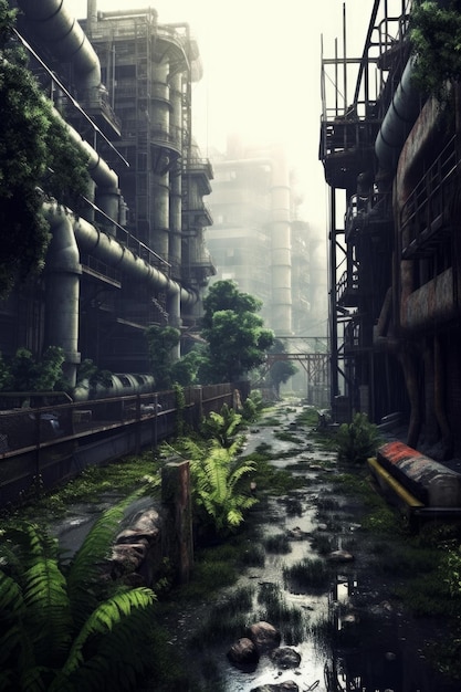 A city is a city that is overgrown with plants and plants.