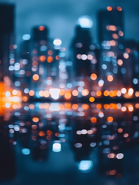 City Lights Blurred Bokeh Nightscape