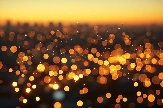 City Lights at Sunset