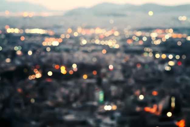 City at night,bokeh background.