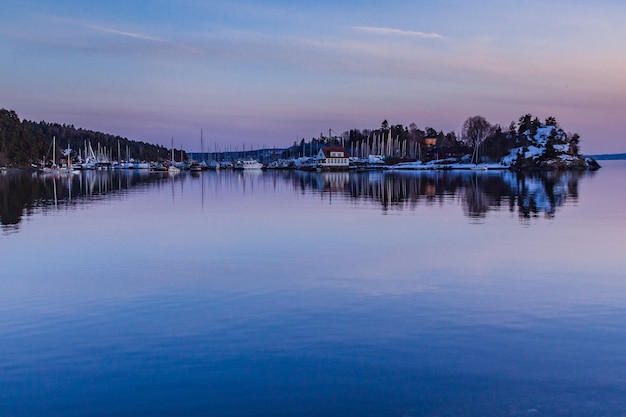 City Park with lake in Oslo, Norway